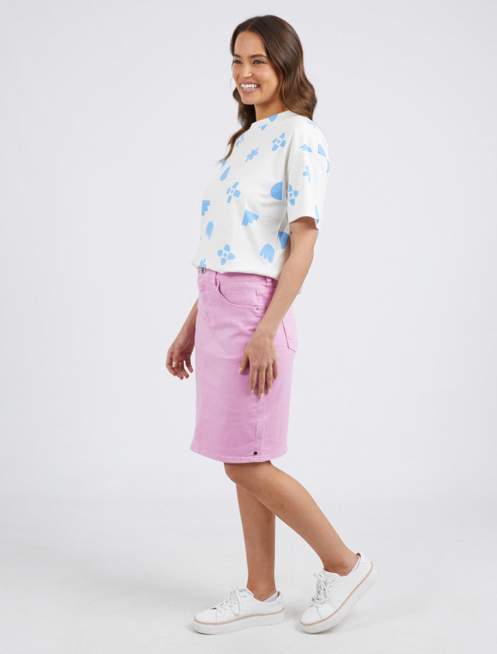 Belle Denim Skirt - Lilac