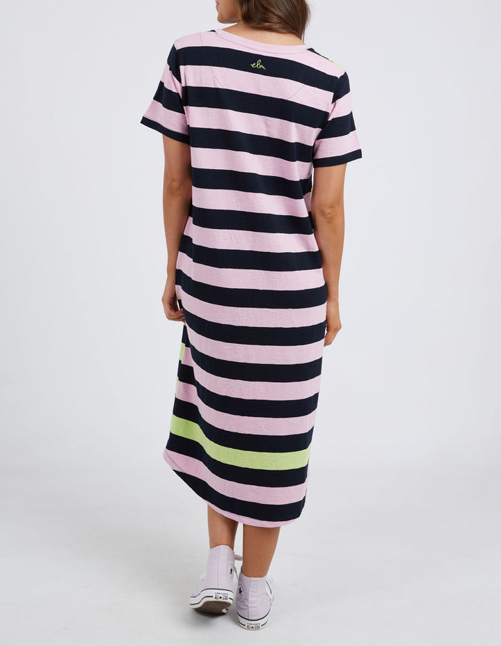 Mercury Stripe Dress - Keylime