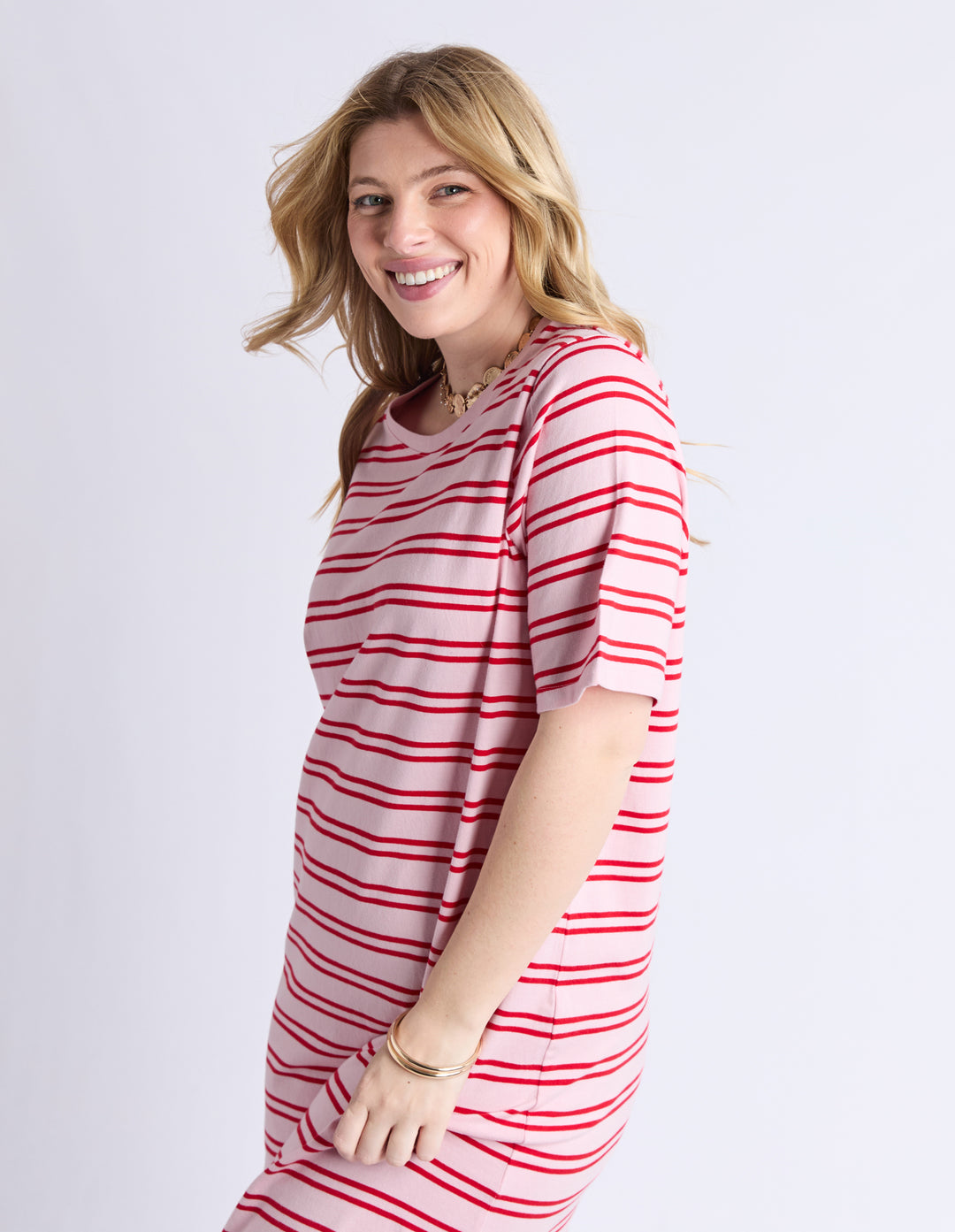 Bon Bon Dress - Red and White Stripe