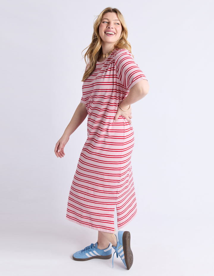Bon Bon Dress - Red and White Stripe