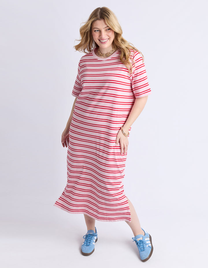 Bon Bon Dress - Red and White Stripe