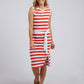 Bondi Stripe Dress - Orange