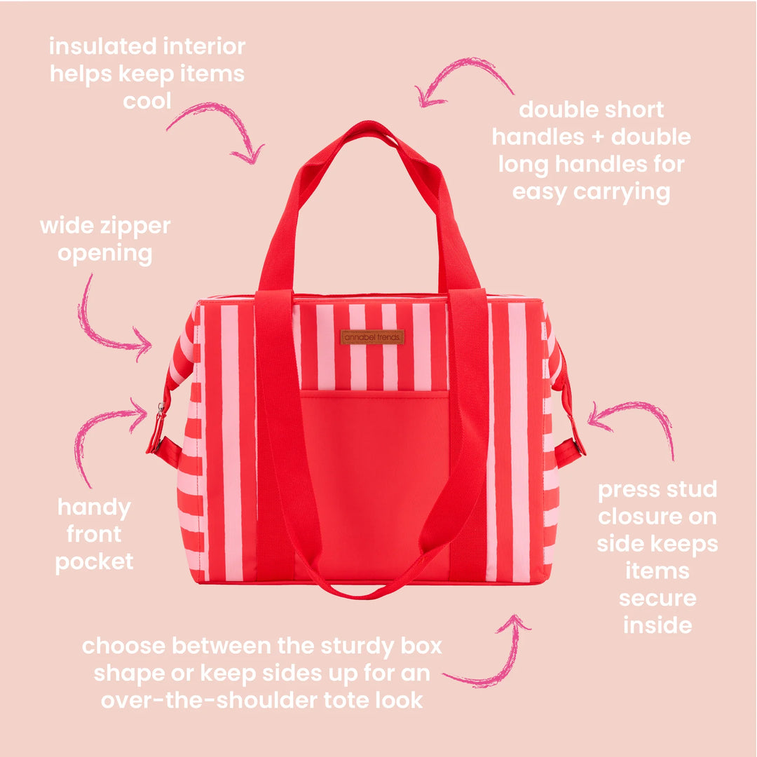 PICNIC COOLER BAG BOX - RED STRIPE