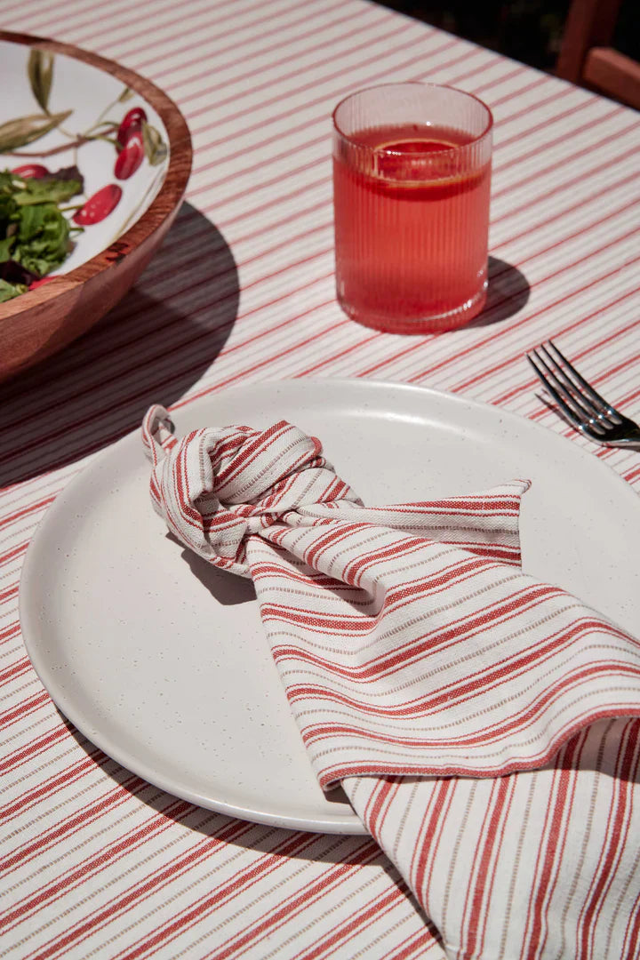 Carol Red Stripe Napkin - Set of 4