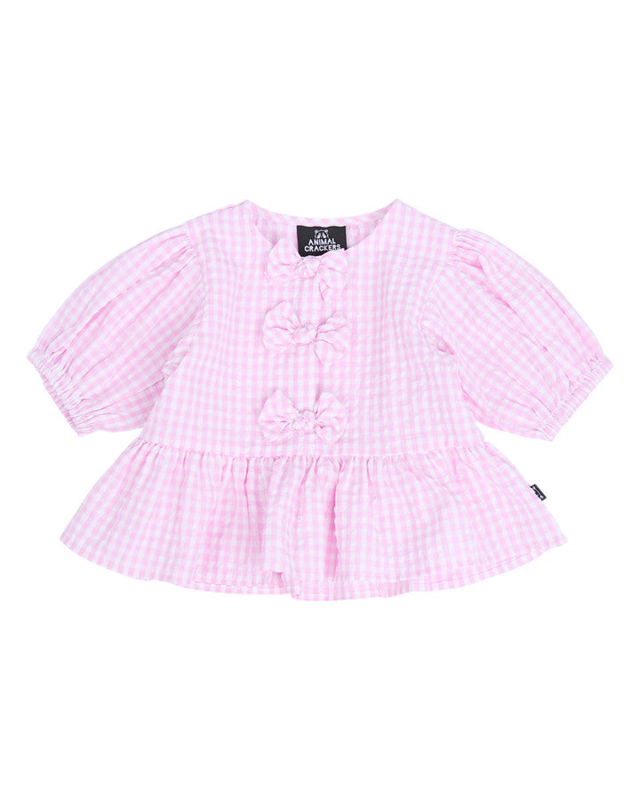 CHECKERED TOP - Pink