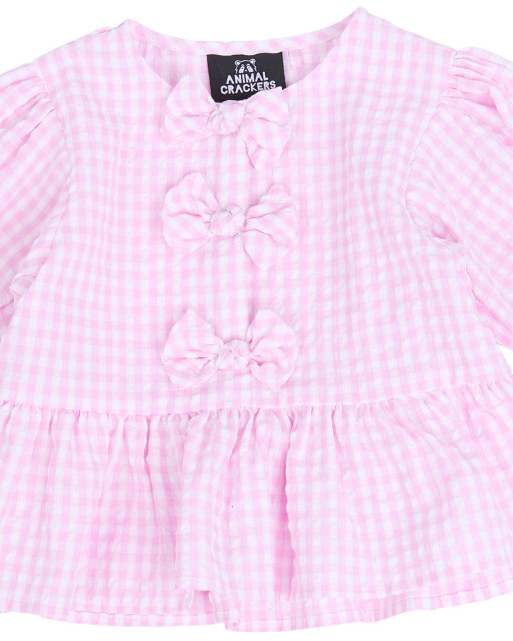 CHECKERED TOP - Pink