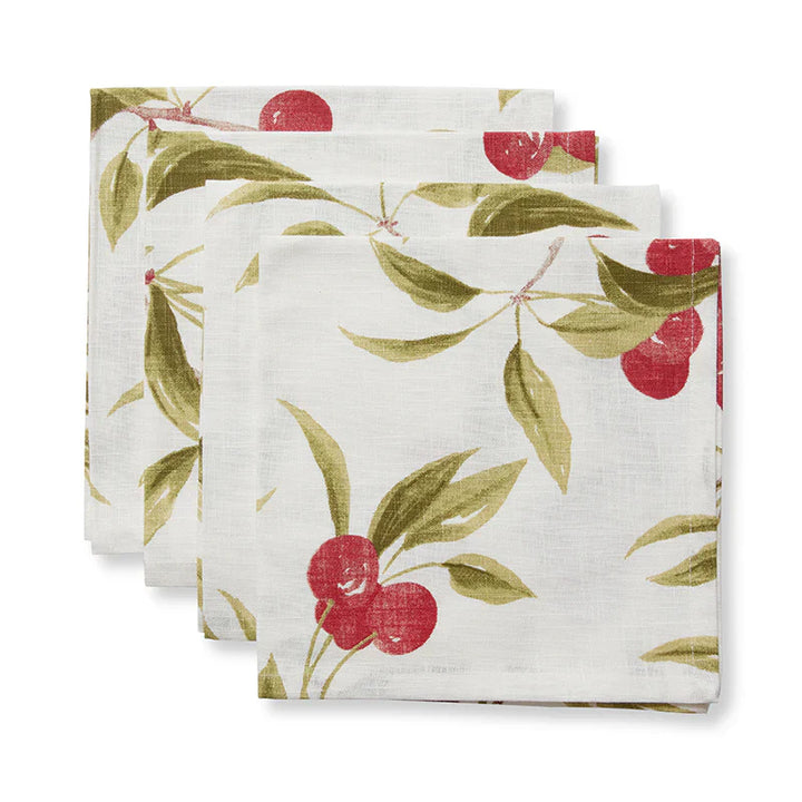 Cherry Napkins Set 4