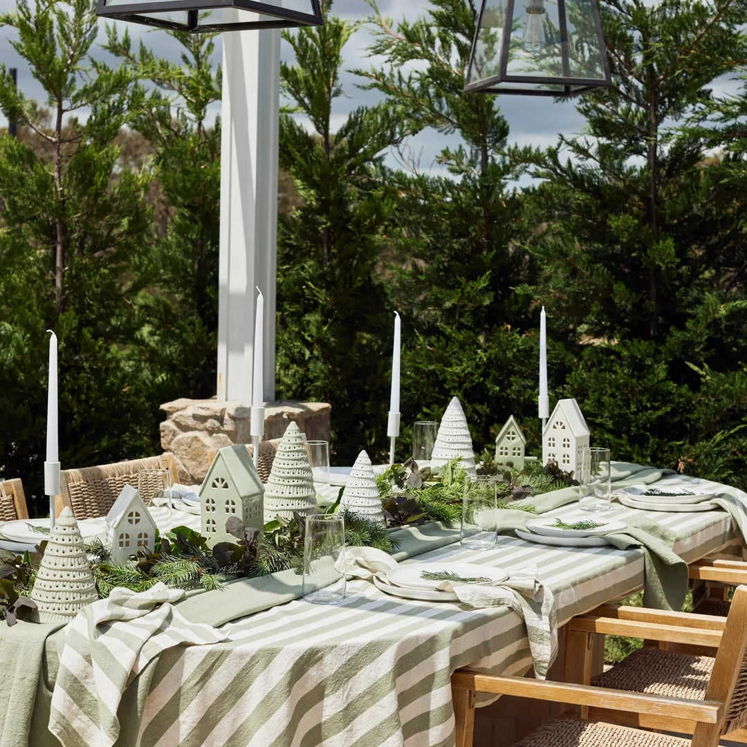 Christmas Tree Sage Speckle Table Decoration