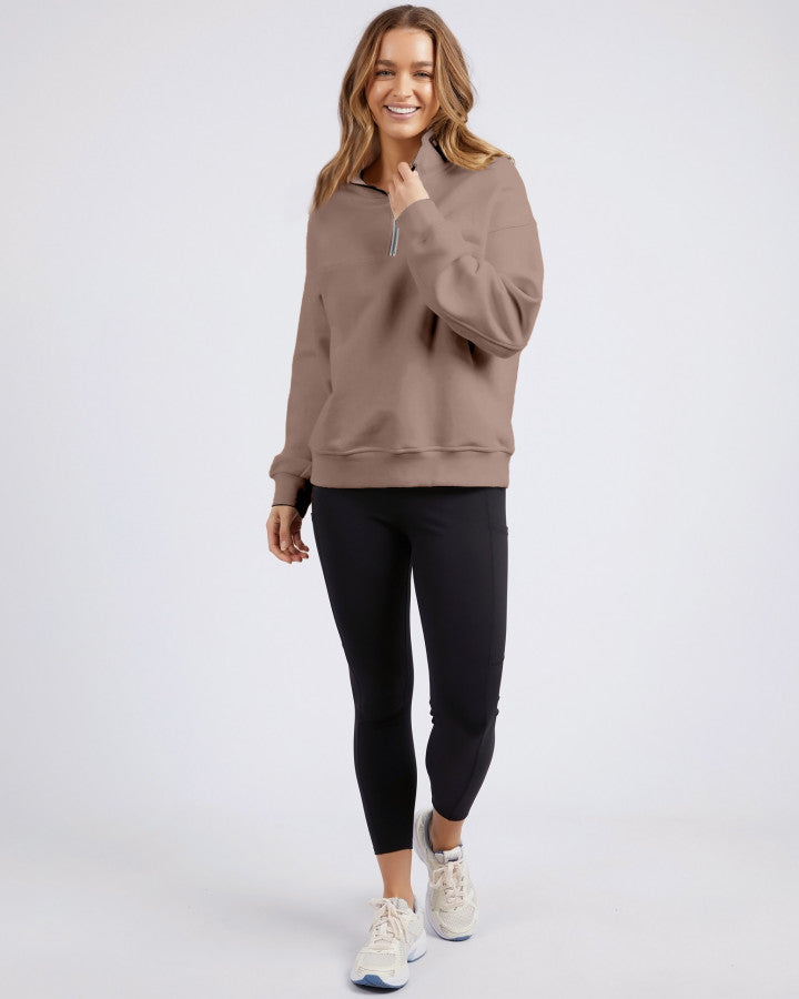 College Zip Crew - Mocha