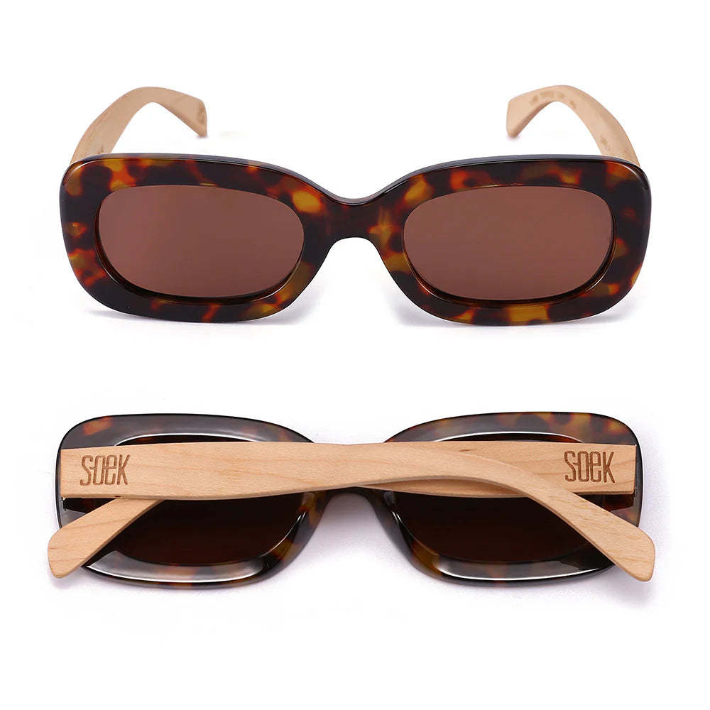 VIBE TOFFEE TORT l Black Polarised Lens l White Maple Arm