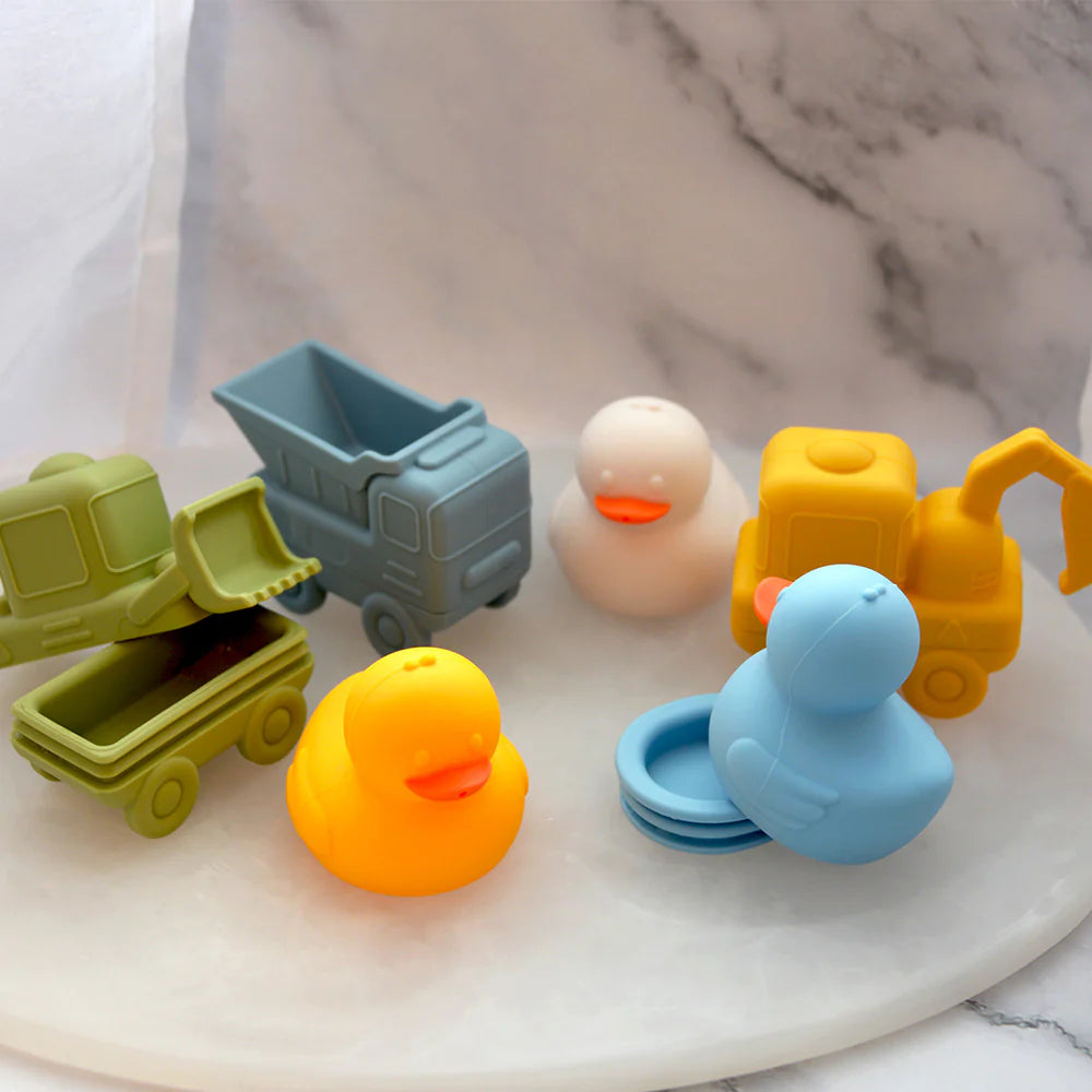 Silicone Squeezy Bath Toys - Truck 3pc