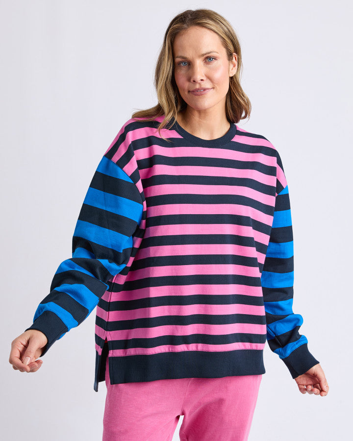 EDEN CREW - PINK, NAVY and BLUE STRIPE