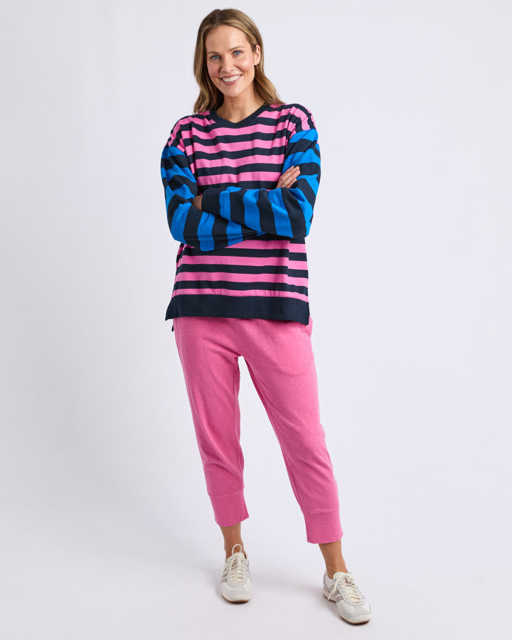 EDEN CREW - PINK, NAVY and BLUE STRIPE