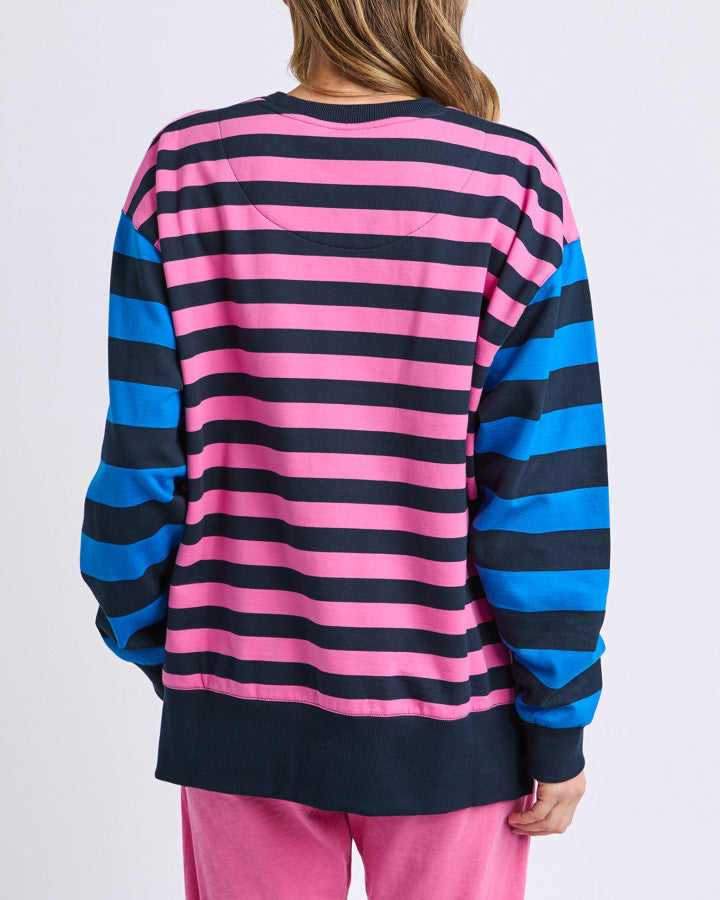 EDEN CREW - PINK, NAVY and BLUE STRIPE