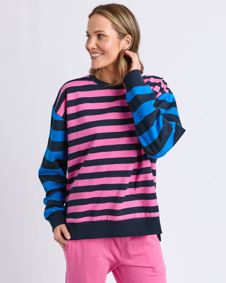 EDEN CREW - PINK, NAVY and BLUE STRIPE