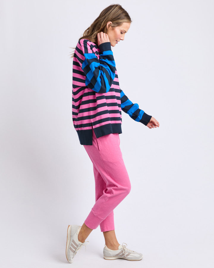 EDEN CREW - PINK, NAVY and BLUE STRIPE
