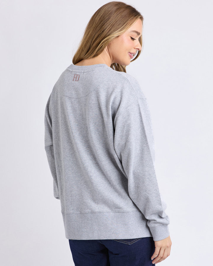 EFFORTLESS CONTRAST CREW - Grey