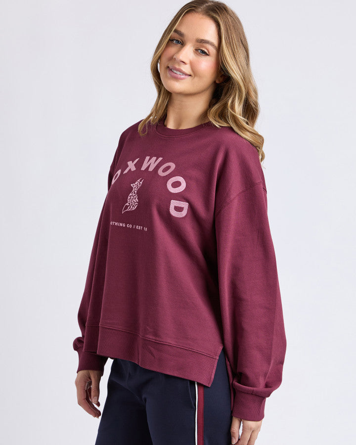 EFFORTLESS CONTRAST CREW - WINE