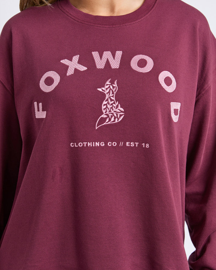 EFFORTLESS CONTRAST CREW - WINE