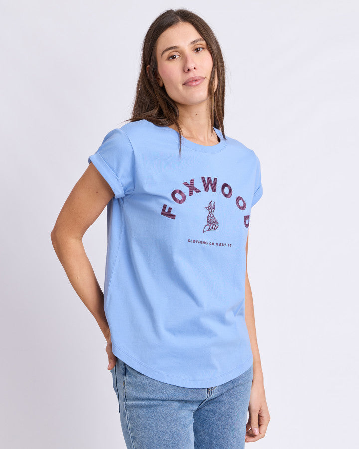 EFFORTLESS CONTRAST TEE - Cornflower Blue
