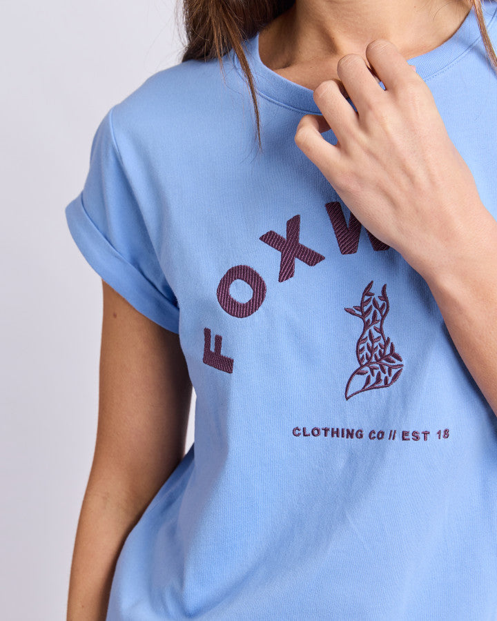 EFFORTLESS CONTRAST TEE - Cornflower Blue