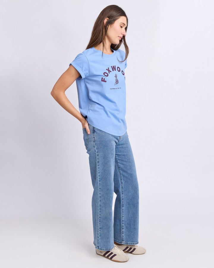 EFFORTLESS CONTRAST TEE - Cornflower Blue