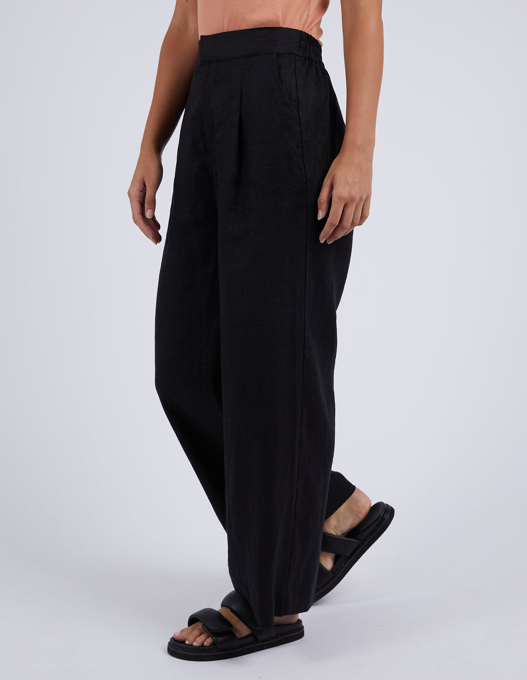 Elina Wide Leg Pant - Black