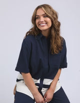 Scarlet Shirt - Navy Stripe