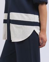 Scarlet Shirt - Navy Stripe