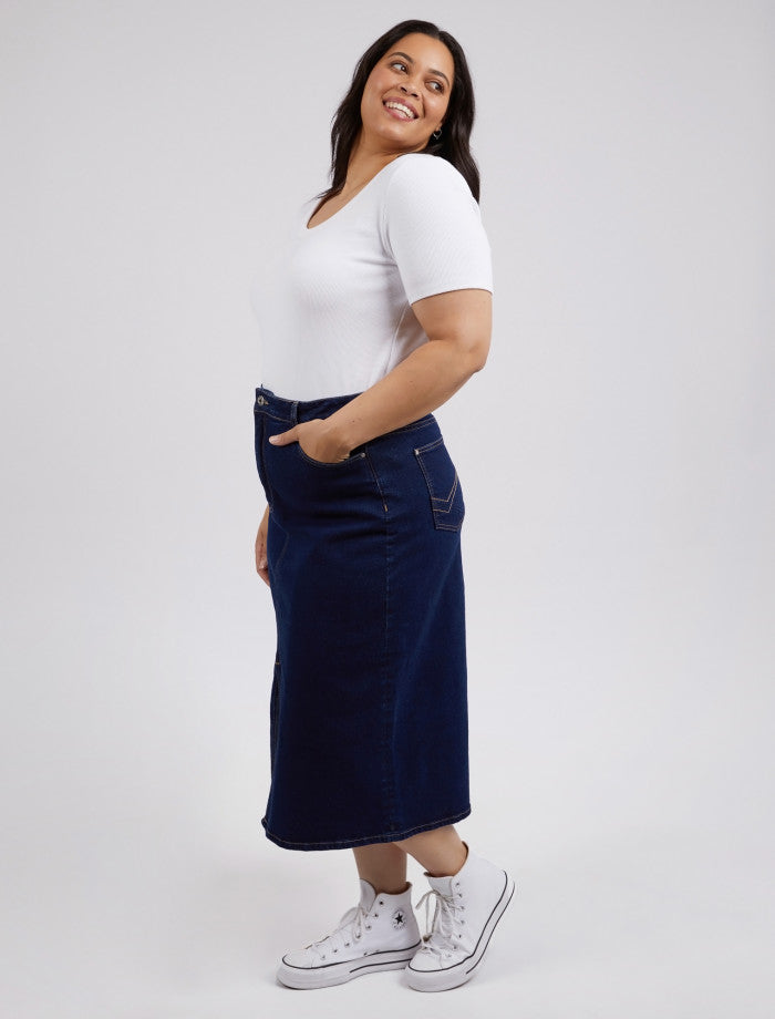 Eloise Denim Midi Skirt