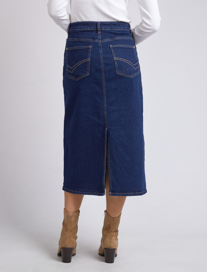 Eloise Denim Midi Skirt