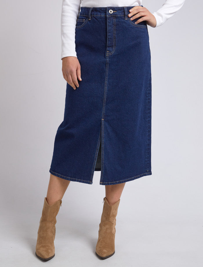 Eloise Denim Midi Skirt