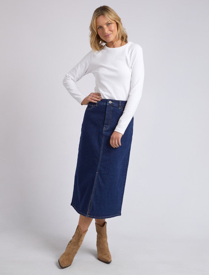 Eloise Denim Midi Skirt