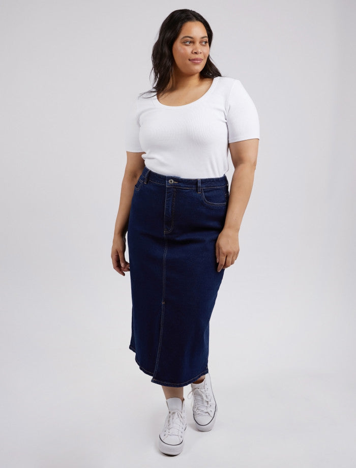 Eloise Denim Midi Skirt