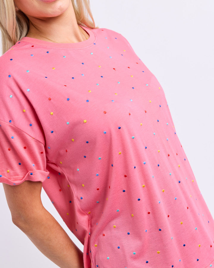 Festive Spot Tee - PINK LEMONADE