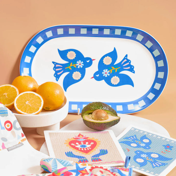 SERVING PLATTER- FIESTA BIRD RL