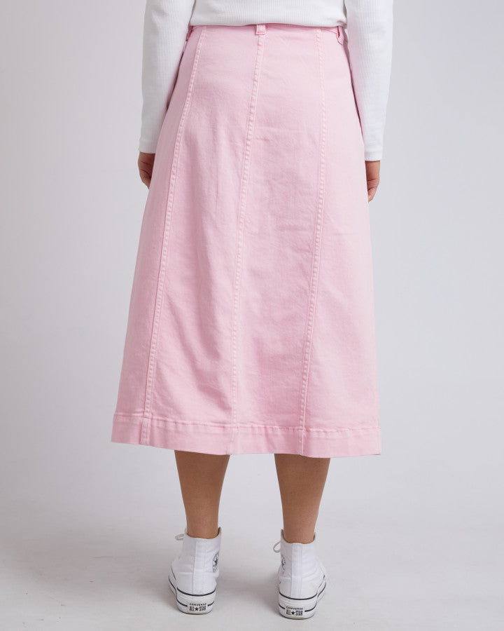 Florence Button Skirt - Pink