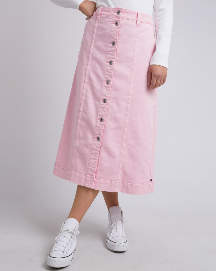 Florence Button Skirt - Pink