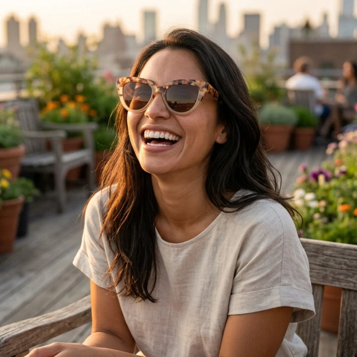 FLUTTER Desert Tort l Sunglasses l Brown Lens l White Maple Arms