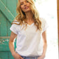 Manly Vee White Tee