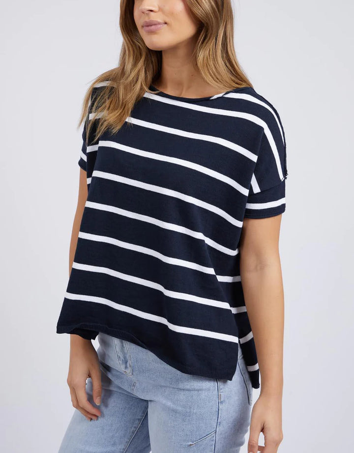 Tahlia Stripe Tee - Navy & White Stripe