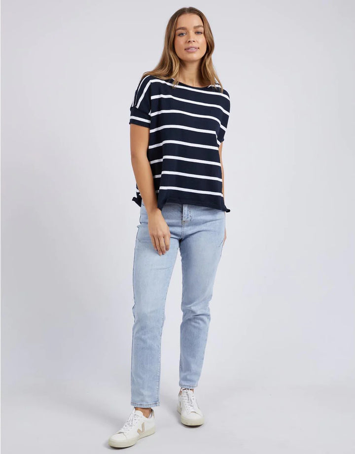 Tahlia Stripe Tee - Navy & White Stripe