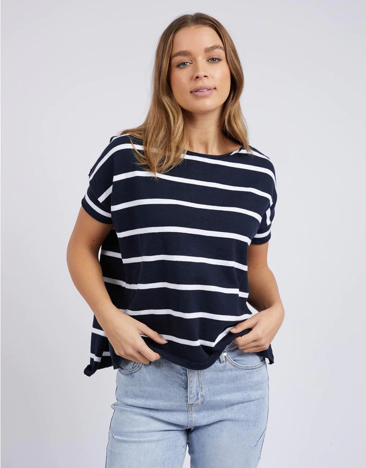 Tahlia Stripe Tee - Navy & White Stripe