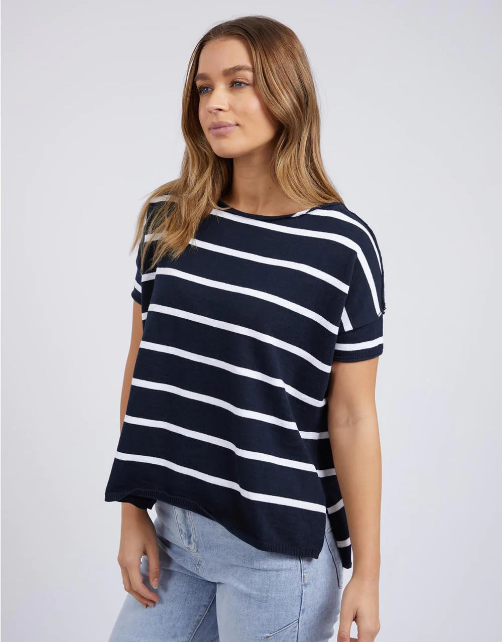 Tahlia Stripe Tee - Navy & White Stripe