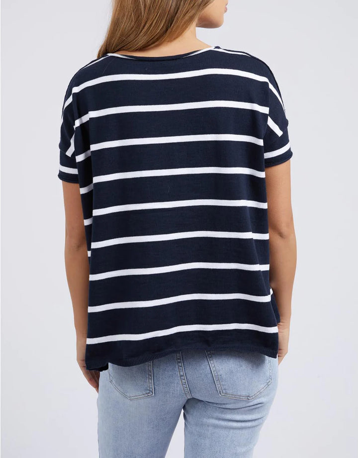 Tahlia Stripe Tee - Navy & White Stripe