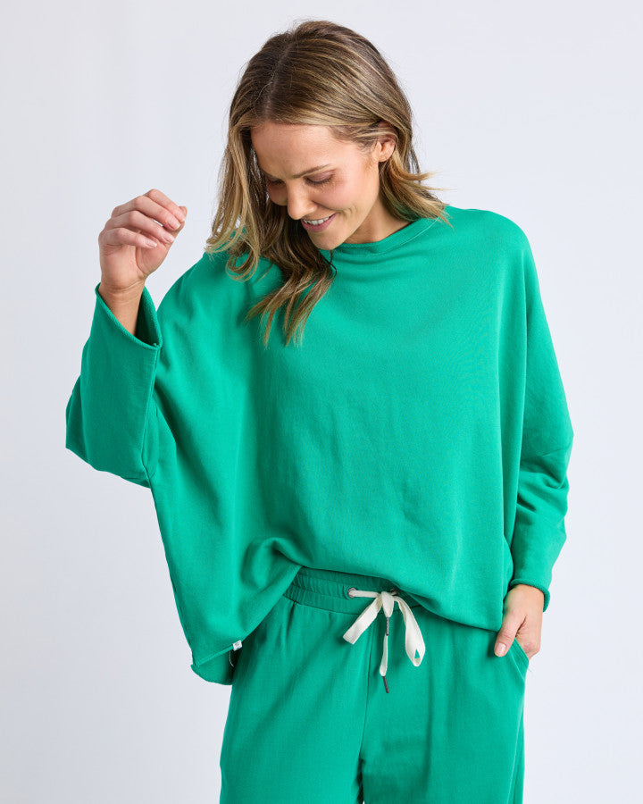 Gab Long Sleeve Sweat - Turquoise