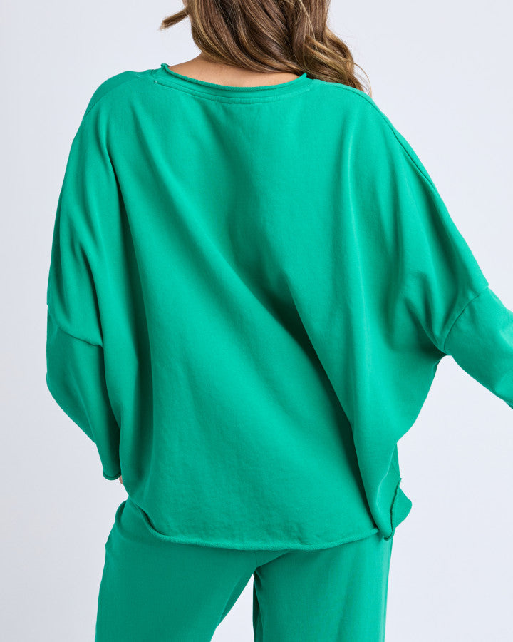 Gab Long Sleeve Sweat - Turquoise
