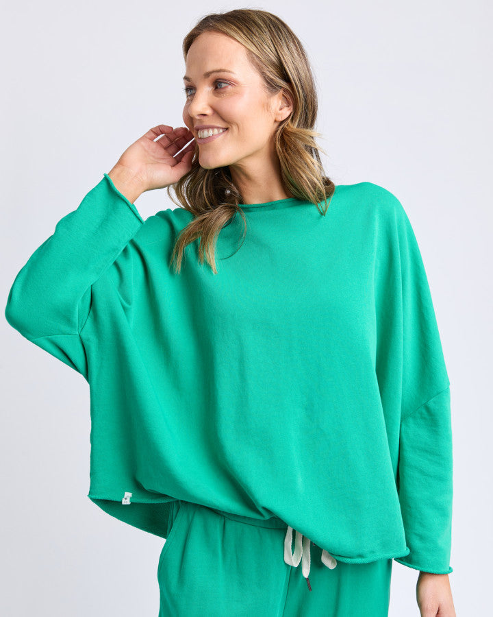 Gab Long Sleeve Sweat - Turquoise