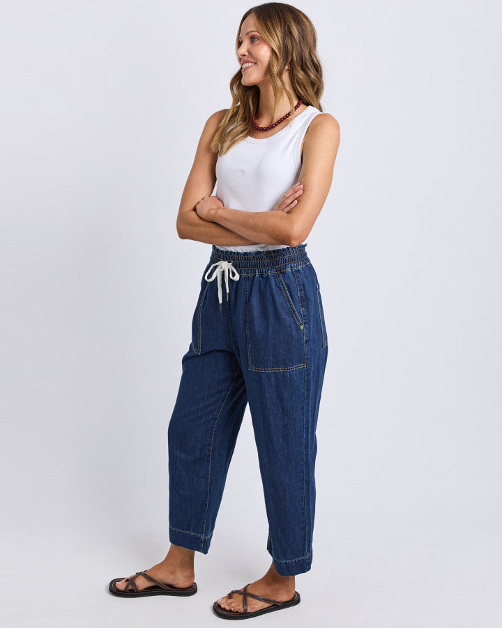 GRETA SLIM LEG DENIM PANT - Extra Dark Wash