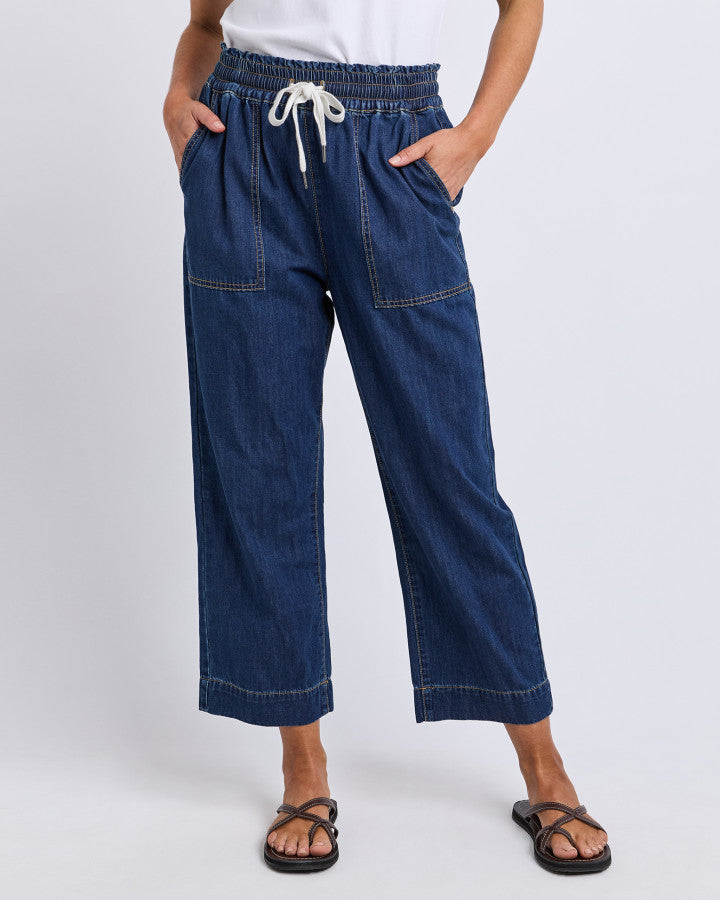 GRETA SLIM LEG DENIM PANT - Extra Dark Wash